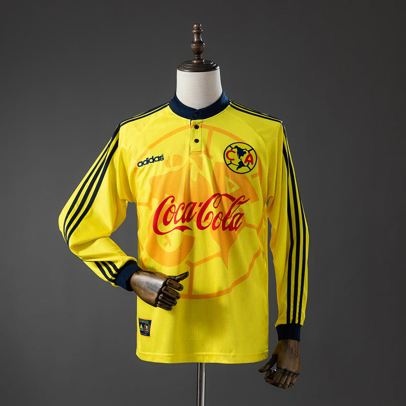 Club América Heimtrikot 1997-1998 Retro-Fußballtrikot Langarm-Fußballshirt