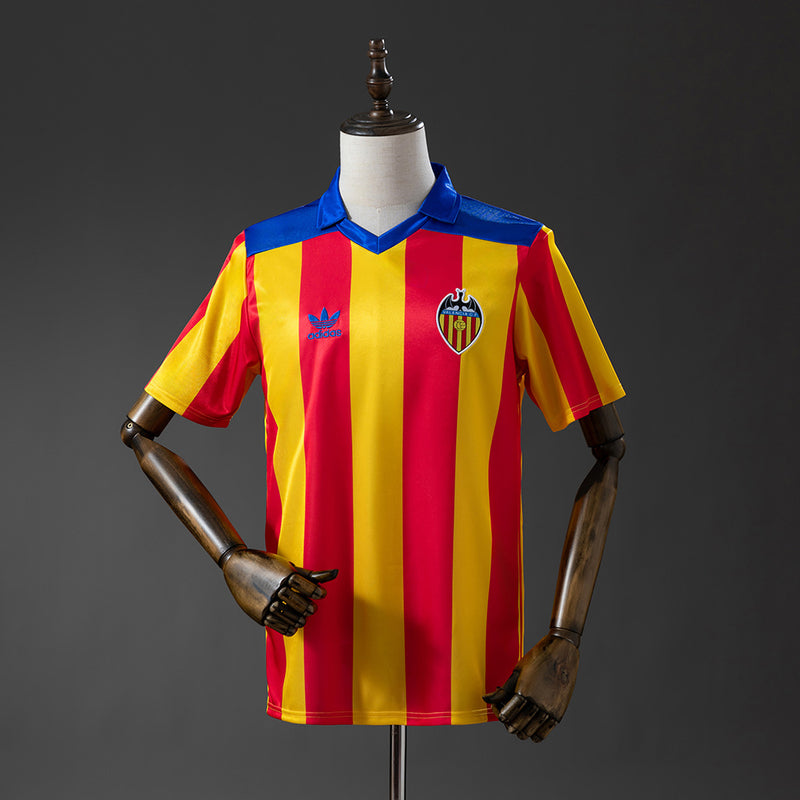 Valencia Trikot 1980-81 Auswärts Retro Fußballtrikot
