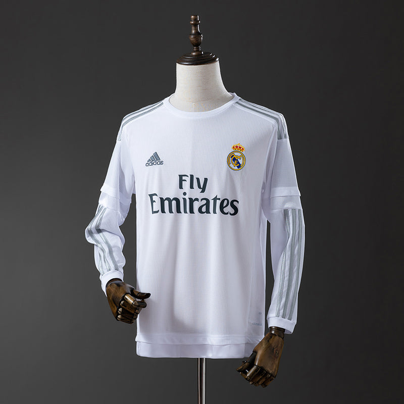 Real Madrid Trikot 2015-16 Heim Retro Kit Langarm