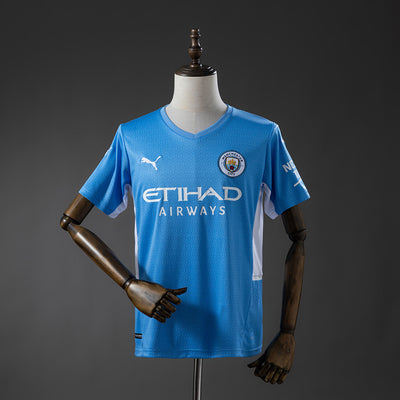 Manchester City Heimtrikot 2021-22 Retro-Fußballtrikot