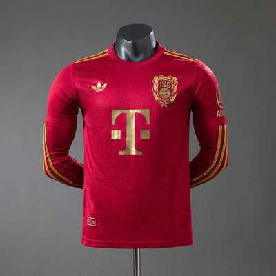 Spielerversion Bayern München Jubiläumstrikot 2025/26 Langarm-Fußballtrikot