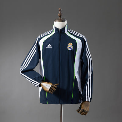Real Madrid Windbreaker 2025-26 Marineblau & Weiß Fußballjacke