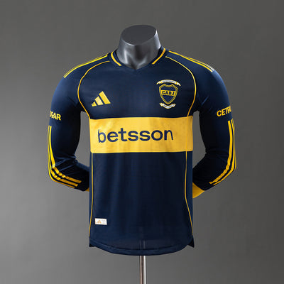Boca Juniors Trikot 25/26 Heim Langarm Fußballtrikot Spielerversion