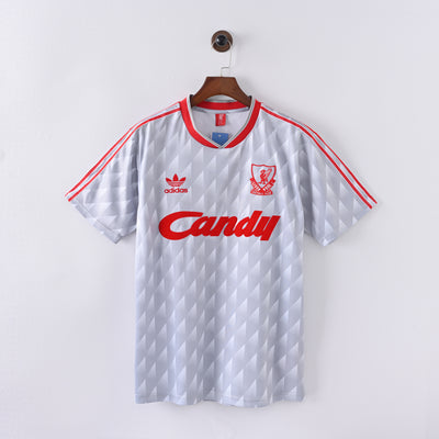 Retro Liverpool Auswärtstrikot 1989 1990 1991 Fußball-Trikot