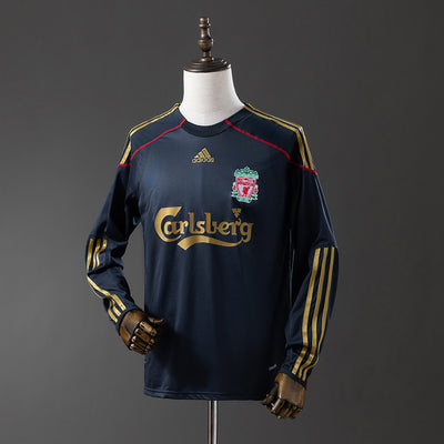 Liverpool Trikot 2009-10 Auswärts Retro Fußballtrikot Langarm