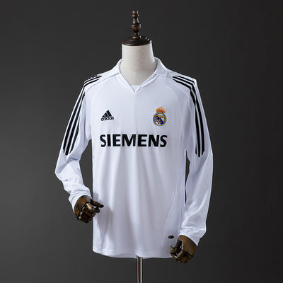 Real Madrid Trikot 2005/06 Heim Retro Fußball-Kit Langarm