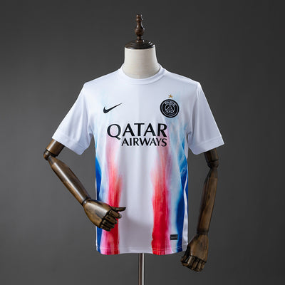 PSG Weißes Trikot 25/26 Pre-Match Fußballtrikot