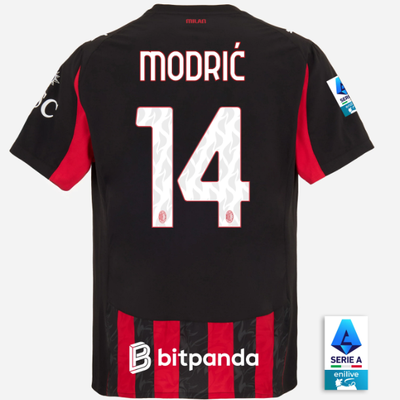 Luka Modrić 14 AC Milan Jersey 25/26 Home Football Kit Soccer Jersey