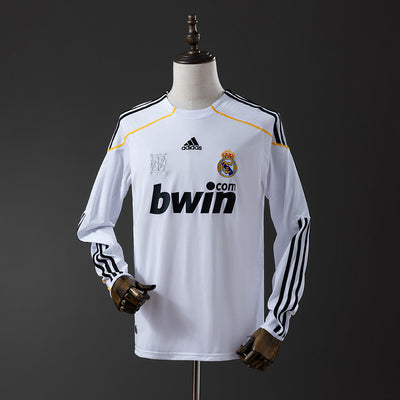 Real Madrid Trikot 2009/10 Heim Retro Fußballtrikot Langarm