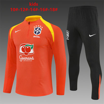 Kinder-Trainingsanzug Brasilien 25/26 – Fußballtrikot-Set