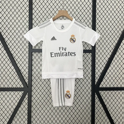 Retro Kids Real Madrid Home Jersey 15/16