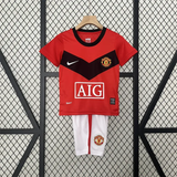 Retro Kids Manchester United Home Jersey 09/10 - PalmSportss