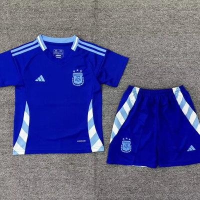 Kids Argentina Away Kit 24/25 Copa America 2024 Football Jersey