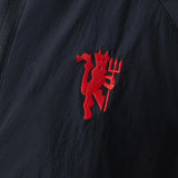 Manchester United Windbreaker 2025/26 Black Football Kit - PalmSportss