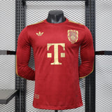 player version bayern munich jersey 25/26 anniversary edition long sleeves football kit soccer jersey - PalmSportss