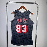 BAPE×M&N joint jersey: Heat black No. 93 - PalmSportss