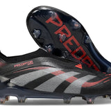 Predator Elite Laceless FG Black/Red