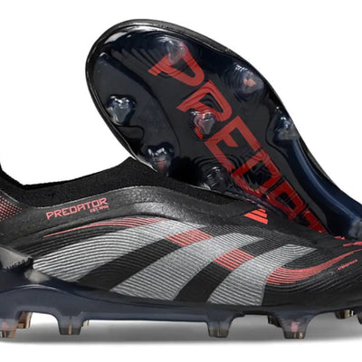 Predator Elite Laceless FG Black/Red