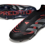 Predator Elite Laceless FG Black/Red