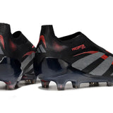 Predator Elite Laceless FG Black/Red
